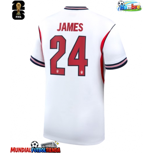 Camiseta Inglaterra Reece James #24 Primera Equipación Replica Mundial 2026 mangas cortas